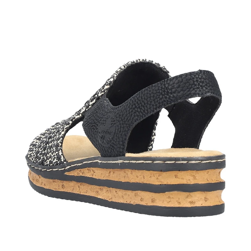 Black Woven Sling Back