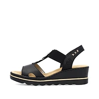 Black Wedge Sandal