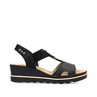 Black Wedge Sandal