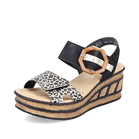 Ginger Black Wedge Sandal
