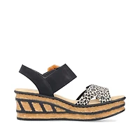 Ginger Black Wedge Sandal