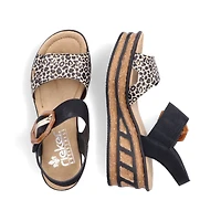 Ginger Black Wedge Sandal