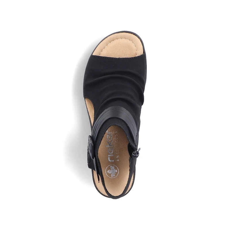 Black Wedge Sandal