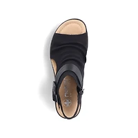 Black Wedge Sandal