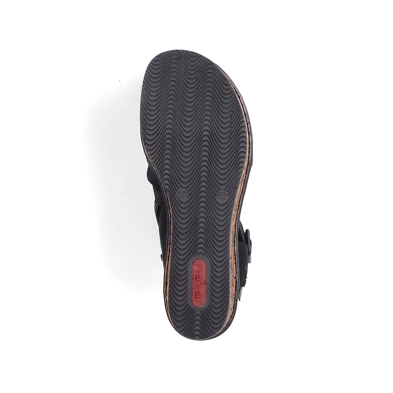 Black Wedge Sandal
