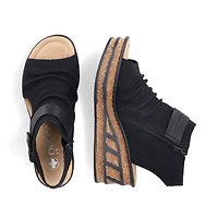 Black Wedge Sandal