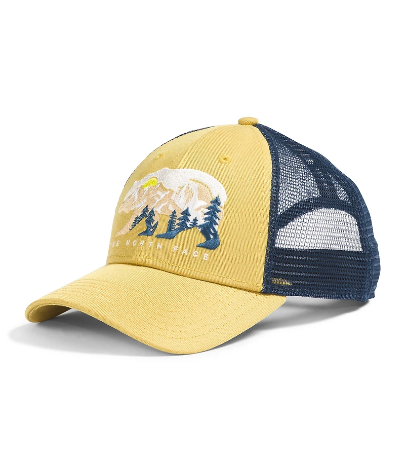 Embroidered Mudder Trucker Yellow Silt Summit Navy Bear Graphic