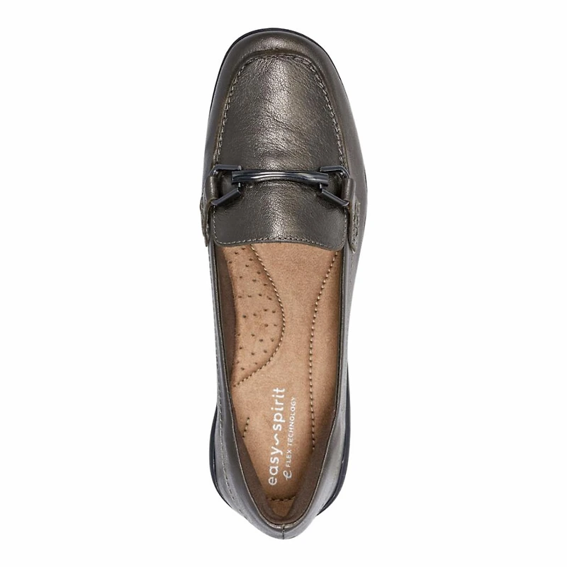 Amalie - Pewter727 Goat Mercury Leather Brown