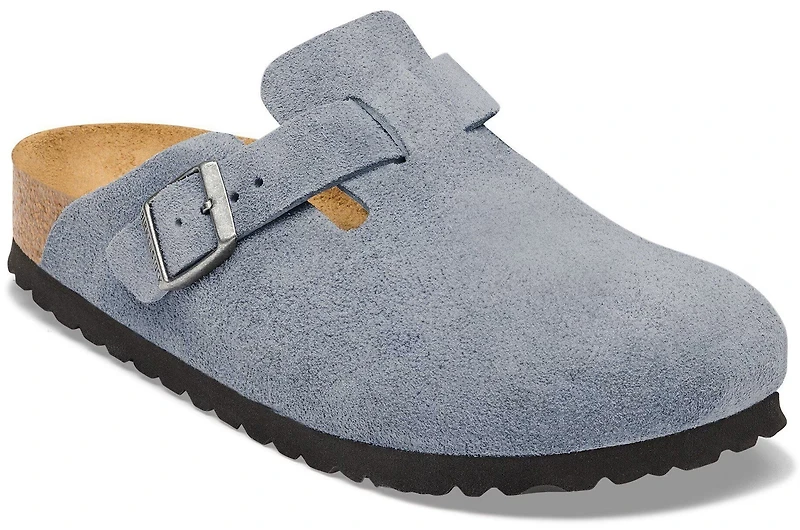 Boston Suede Stone Blue Narrow Fit