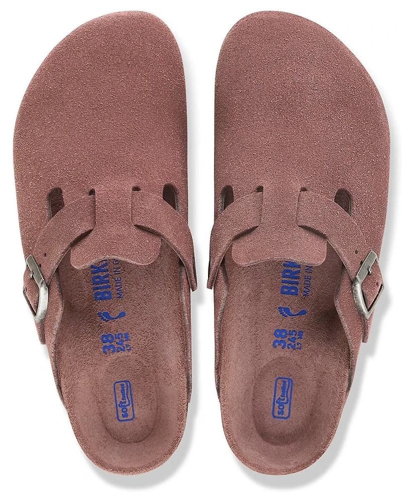 Boston Soft Footbed Suede Tonal Pepper Narrow Fit