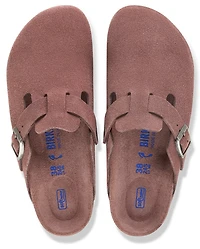 Boston Soft Footbed Suede Tonal Pepper Narrow Fit