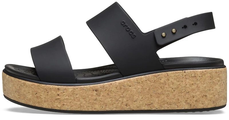 Brooklyn Cork Low Wedge Black