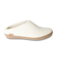 Wool Felt Clog Leather Sole