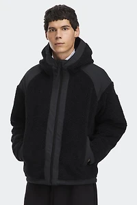 Alberni Reversible Fleece Bomber Black