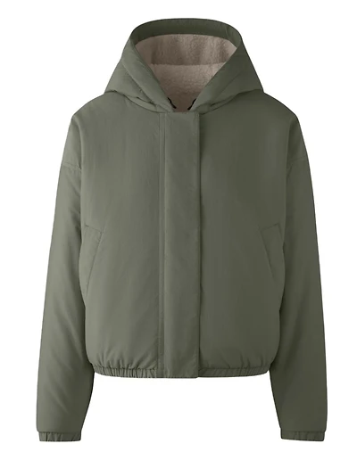 Alberni Reversible Fleece Bomber Light Tan