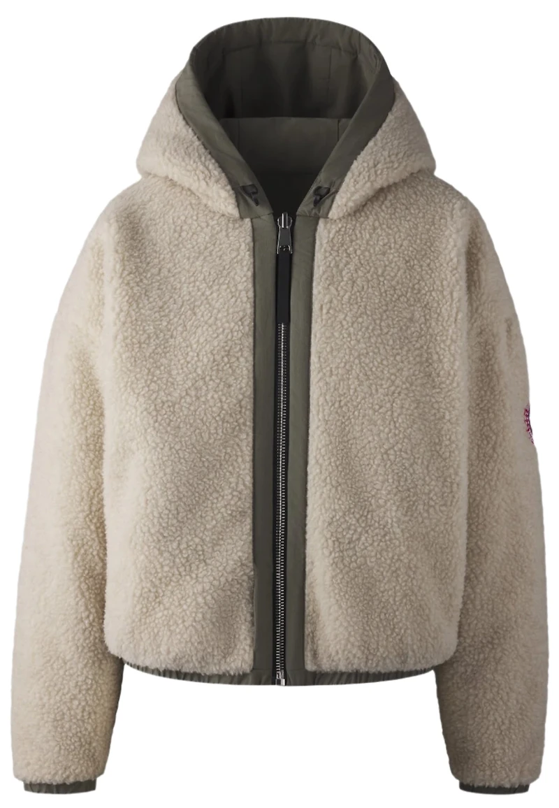 Alberni Reversible Fleece Bomber Light Tan