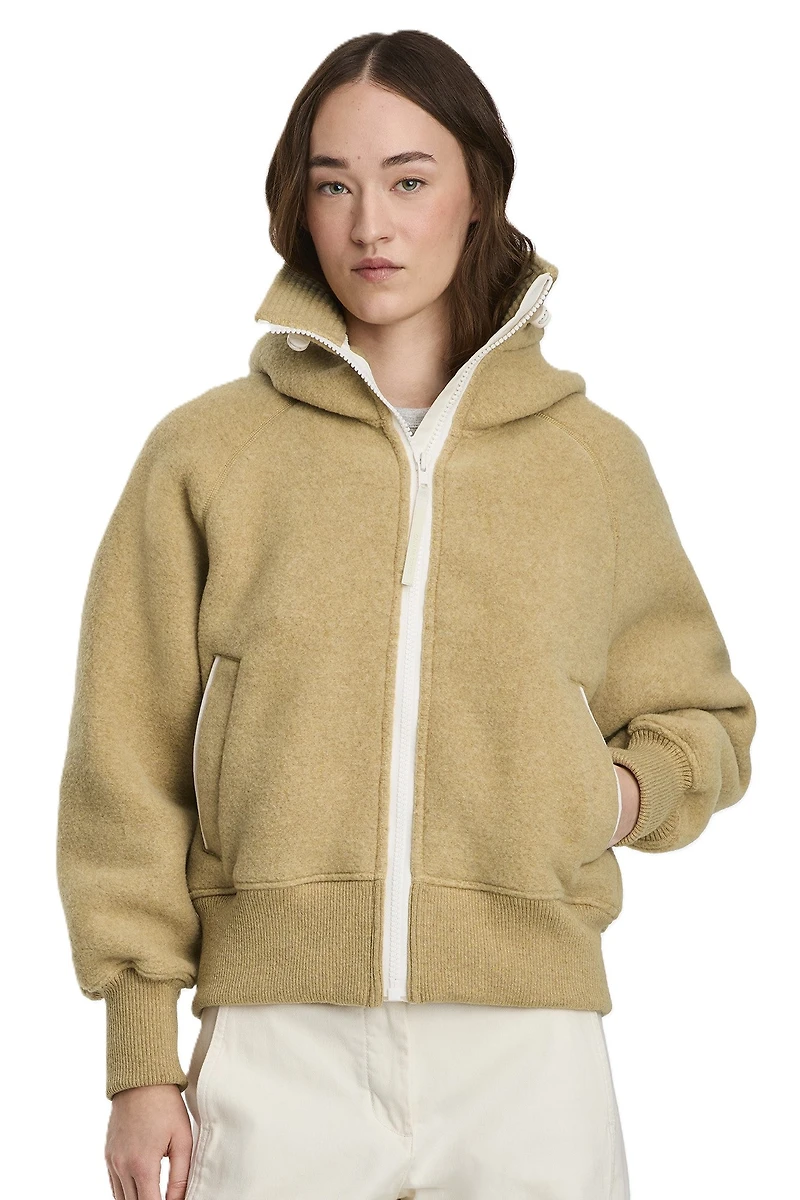 Chilliwack Fleece Bomber White Disc