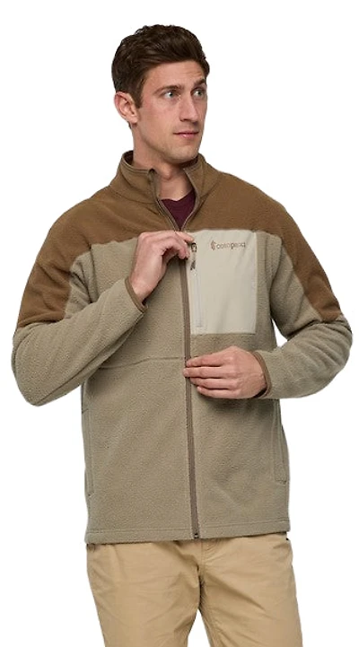 Abrazo Fleece Full-zip Jacket Dune And Stone