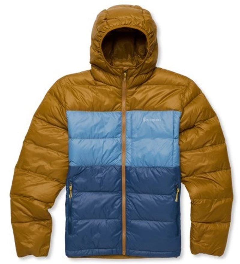 Fuego Max Down Hooded Jacket Bronze And Deep Sea