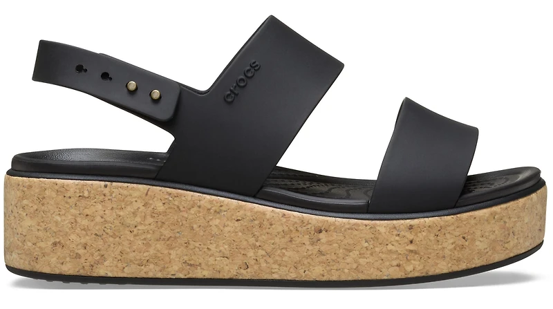 Brooklyn Cork Low Wedge Black