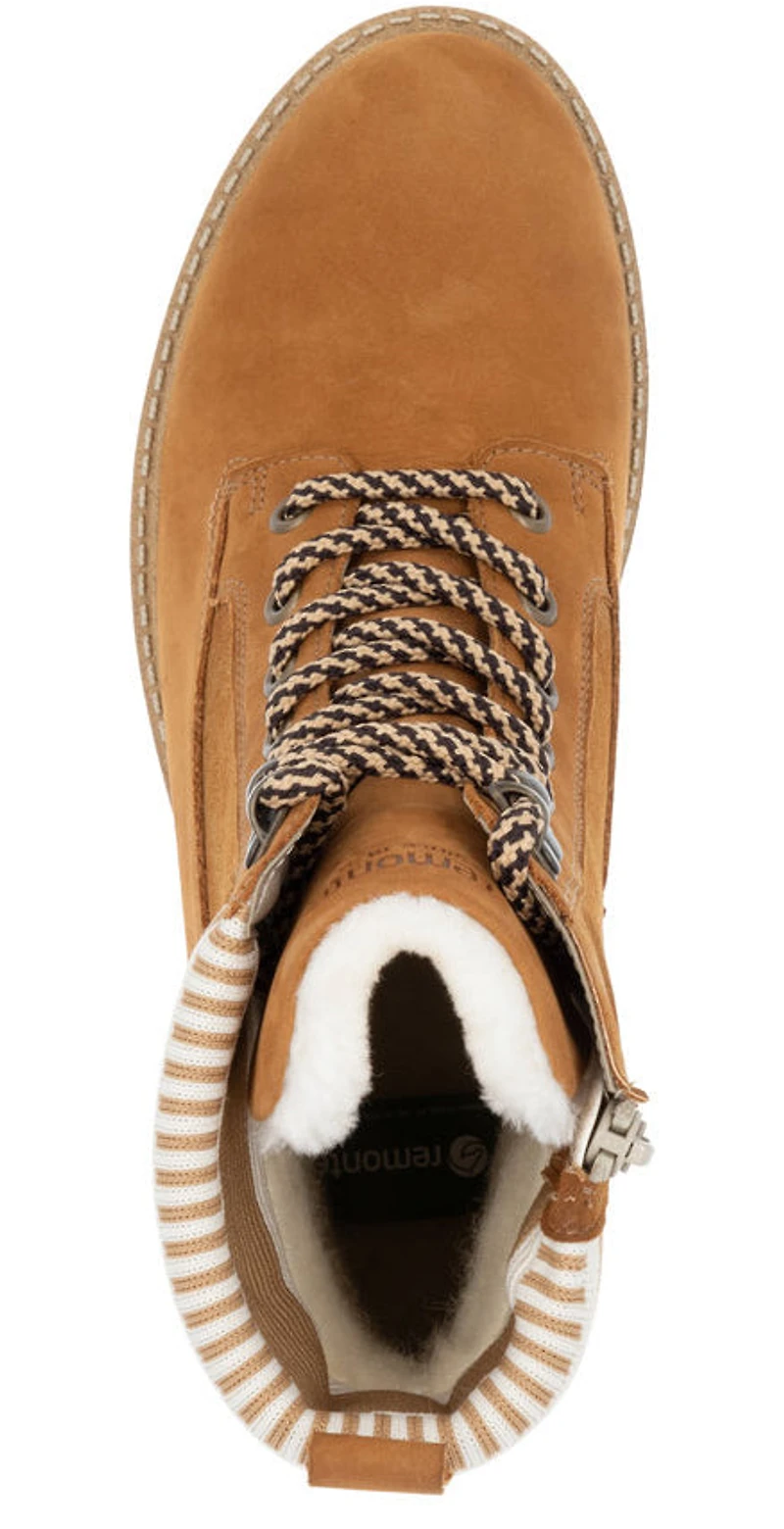 Tan Lace Up W Lambs Wool