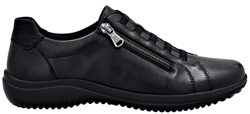 Black Lace Up W Side Zip