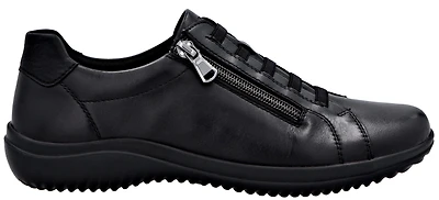 Black Lace Up W Side Zip