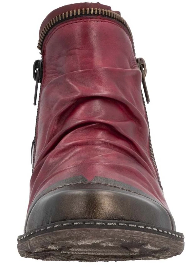 Red Side Zip Boot