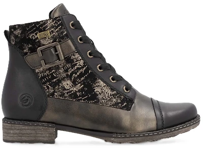 Black Lace Up Fur Lined