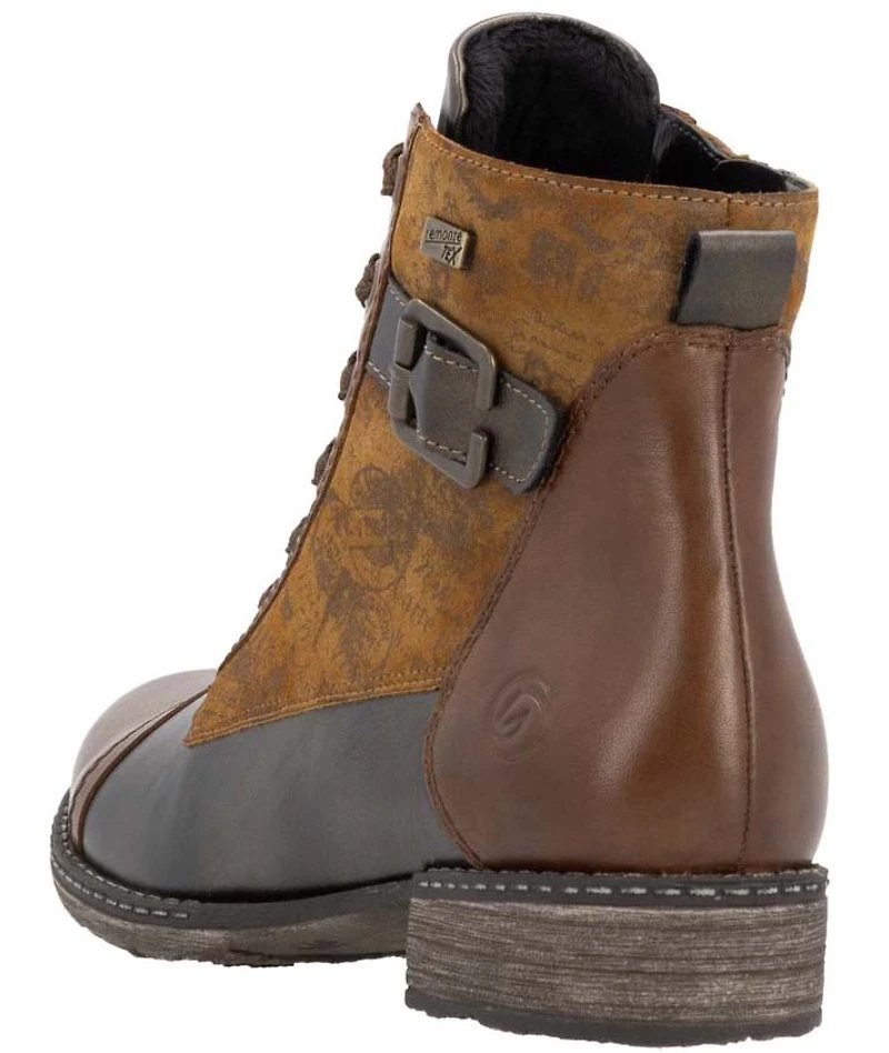 Chestnut Lace Up Fur Lined
