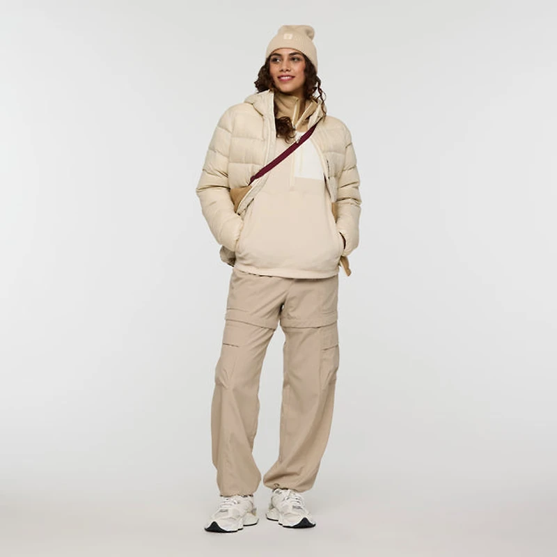 Abrazo Fleece Half-zip Jacket Khaki And Cream