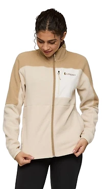 Abrazo Fleece Full-zip Jacket Khaki And Cream