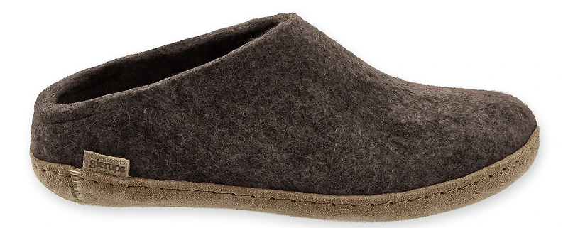 Wool Felt Clog Leather Sole