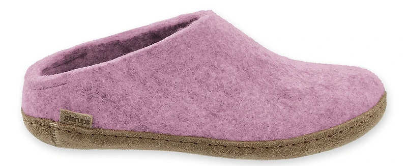 Wool Felt Clog Leather Sole