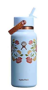 32oz Wide Flex Straw Cap Western Light Blue