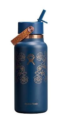 32oz Wide Flex Straw Cap Western Dark Blue