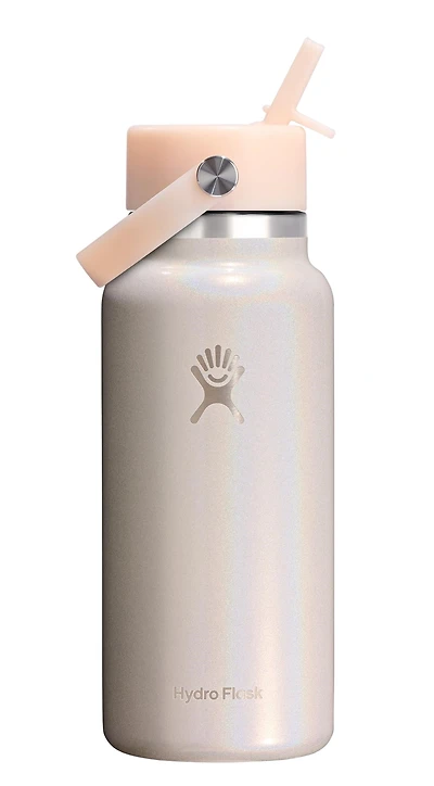 32oz Wide Felx Straw Glimmer Cream