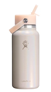 32oz Wide Felx Straw Glimmer Cream