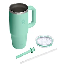 24oz Travel Tumbler Clear Lid Mermaid Green