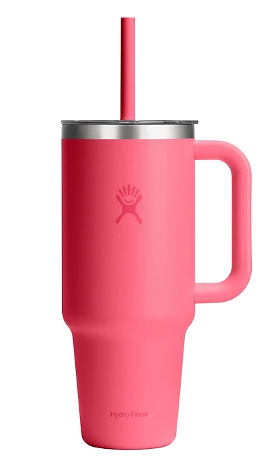 40oz Travel Tumbler Clear Lid Popstar Pink