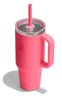 40oz Travel Tumbler Clear Lid Popstar Pink