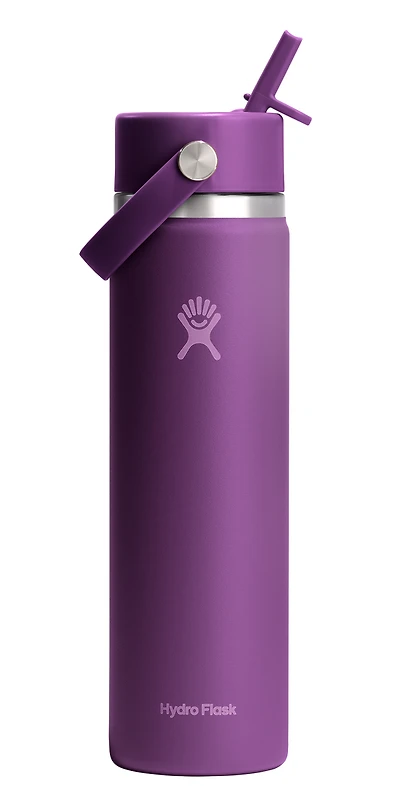 24oz Wide Flex Straw Cap Beachplum Purple