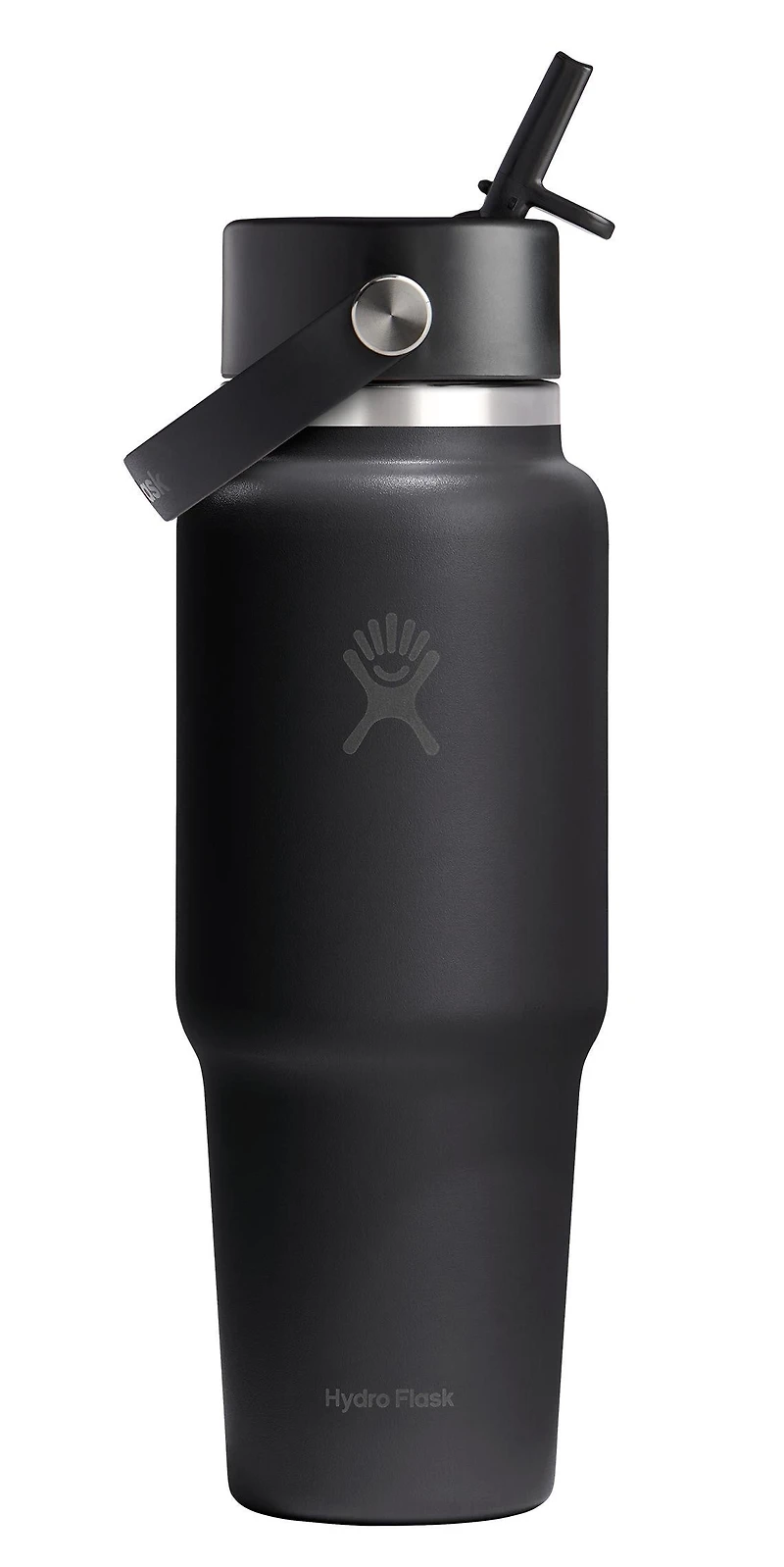 32oz Wide Flex Straw Travel Bottle Black