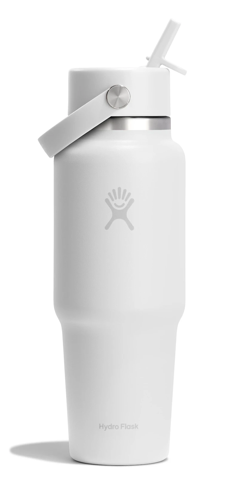 32oz Wide Flex Straw Travel Bottle White