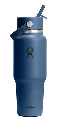 32oz Wide Flex Straw Travel Bottle Harbor Blue