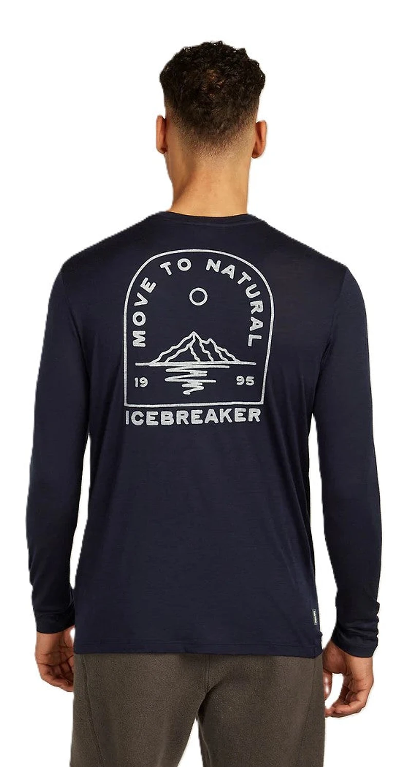 Mens Merino 150 Tech Lite LS Tee Road To Cook Midnight Navy