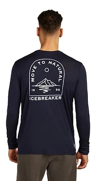 Mens Merino 150 Tech Lite LS Tee Road To Cook Midnight Navy