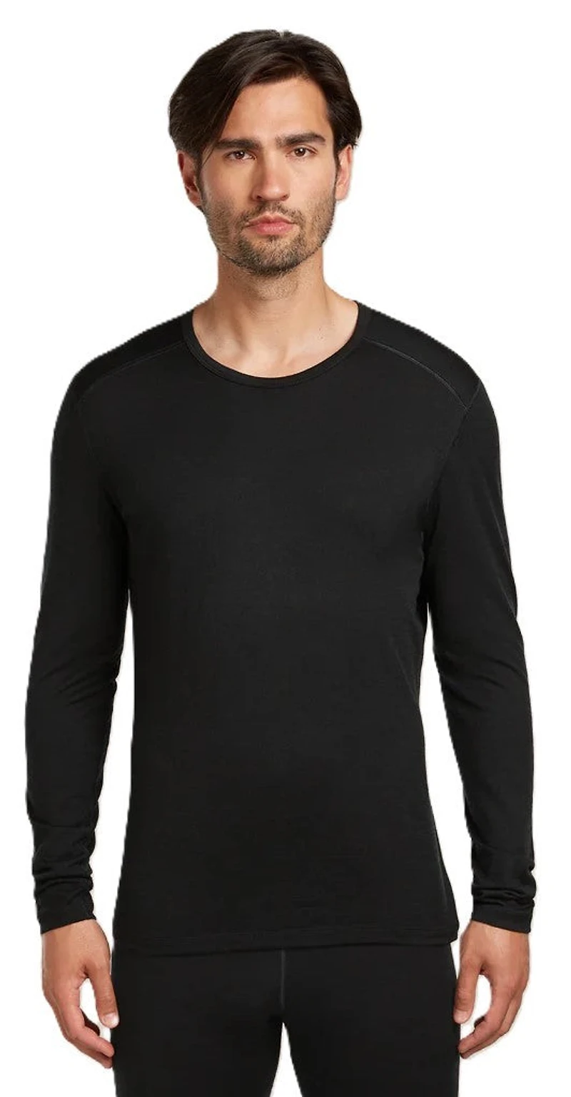 Mens Merino 200 Oasis LS Crewe Black