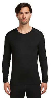 Mens Merino 200 Oasis LS Crewe Black