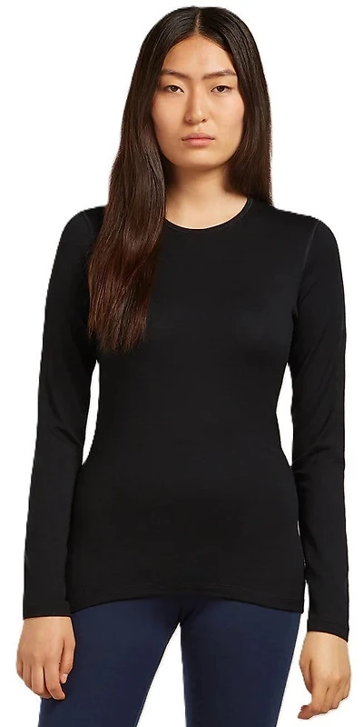 Womens Merino 260 Tech LS Crewe Black